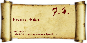 Frass Huba névjegykártya